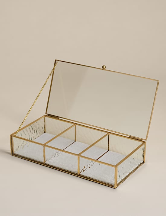 Mottled Glass Trinket Box