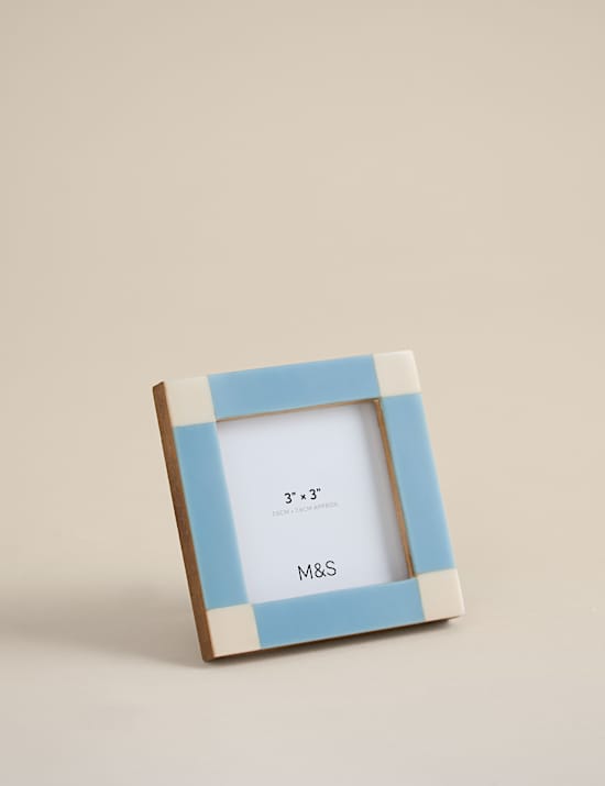 3er-Set karierter Bilderrahmen, 8 x 8 cm