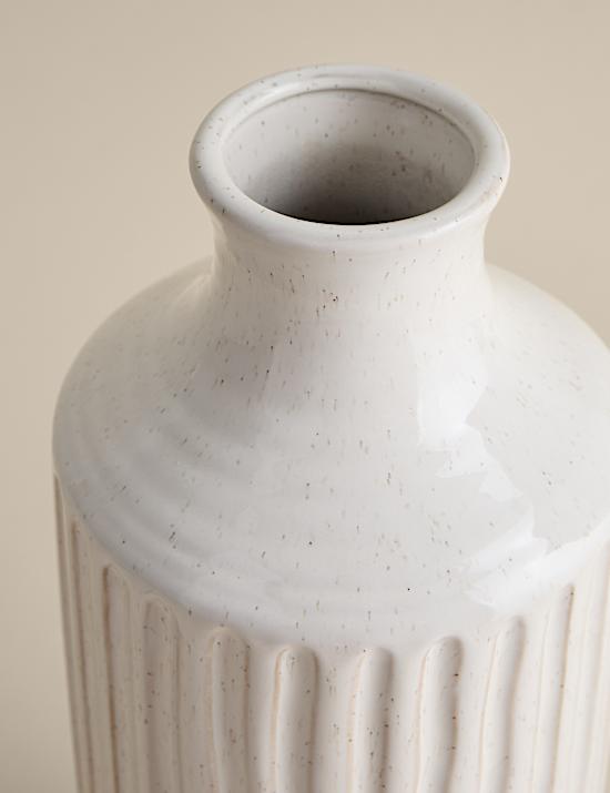 Extra Large Ridged Ceramic Vase