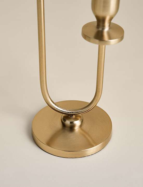 Double Arm Metal Dinner Candle Holder