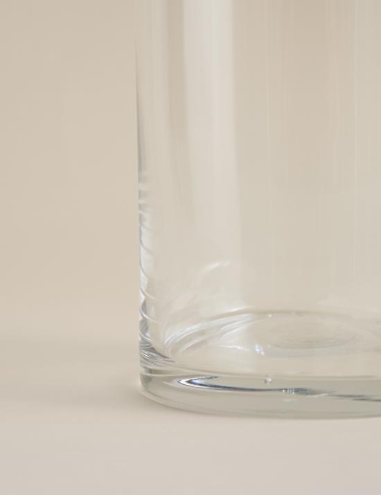 Medium Cylinder Frill Top Glass Vase