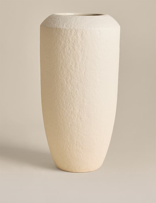 Extra Large Tapered Textured Ceramic Vase