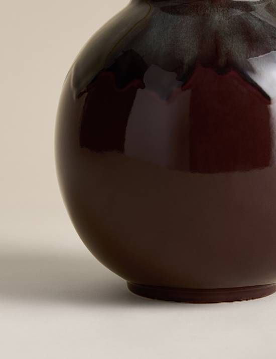 Medium Reactive Glaze Ceramic Rounded Vase