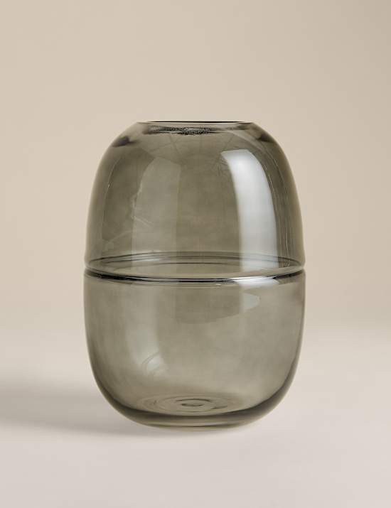 Medium Glass Oval Band Vase