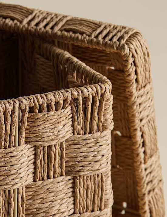 Woven Jute Small Square Storage Box