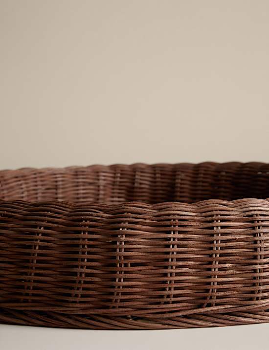 Rattan Large Round Coffee Table Tray