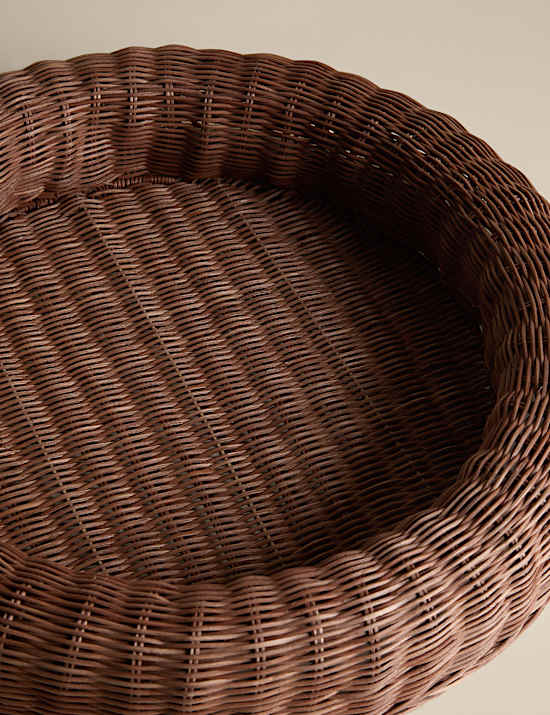 Rattan Large Round Coffee Table Tray