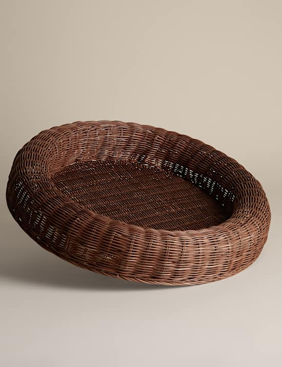 Rattan Large Round Coffee Table Tray