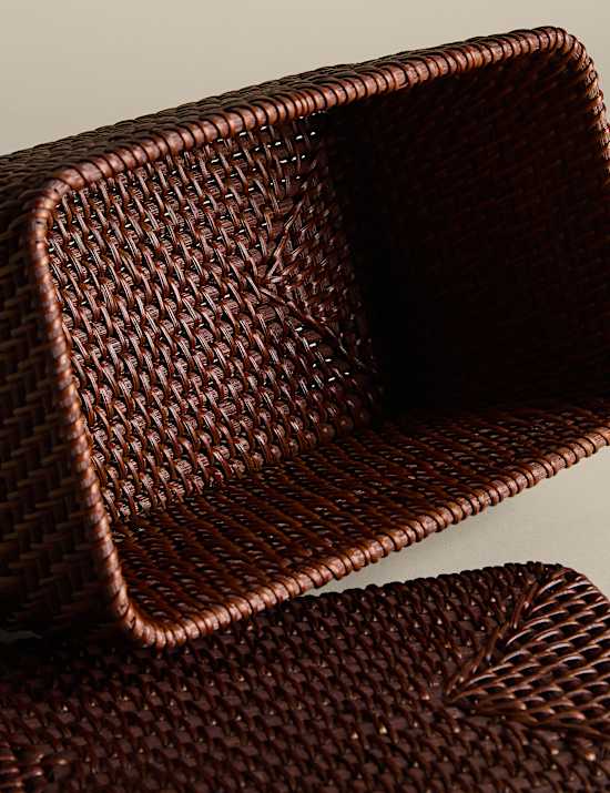 Rechteckige Aufbewahrungsbox aus Rattan