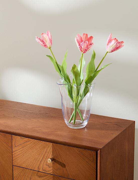 Set of 3 Artificial Real Touch Tulip Stems