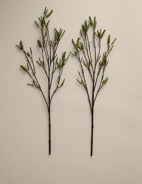Set of 2 Artificial Catkin Single Stems