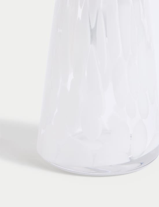 Glass Confetti Pillar Candle Holder