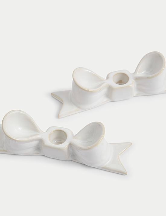 Lot de 2 chandeliers en céramique avec nœud