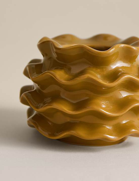 Frill Ceramic Tealight Holder