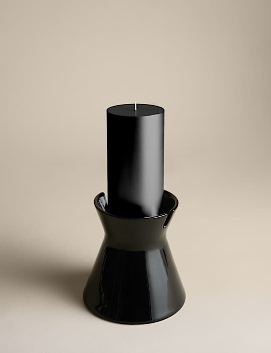 Press Ceramic Pillar Candle Holder