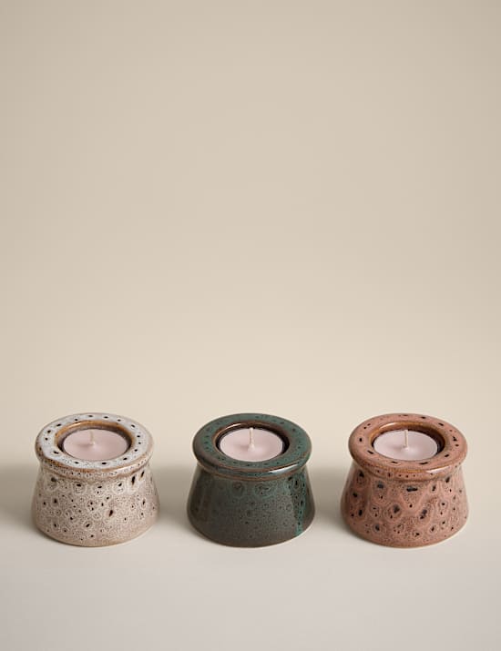 Set of 3 Spot Reactive Tealight Candle Holders
