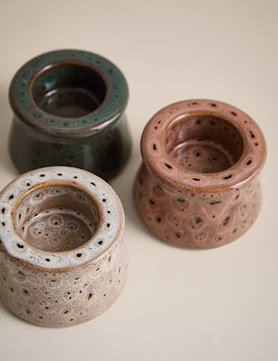 Set of 3 Spot Reactive Tealight Candle Holders