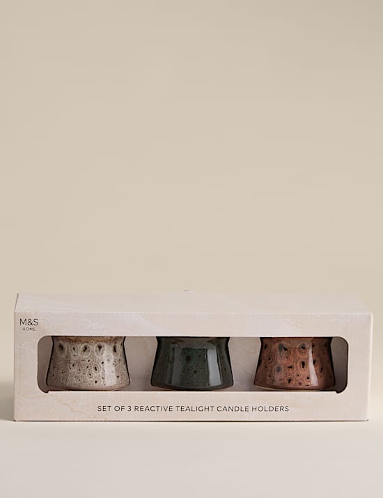 Set of 3 Spot Reactive Tealight Candle Holders
