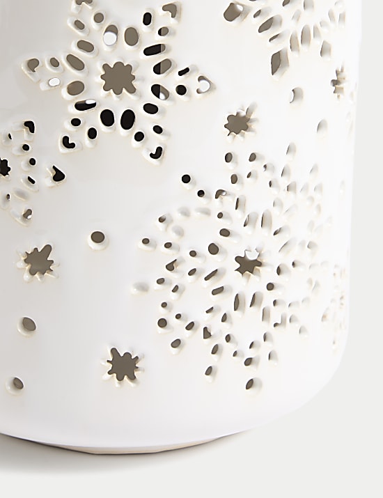 Star Cut Out Ceramic Lantern