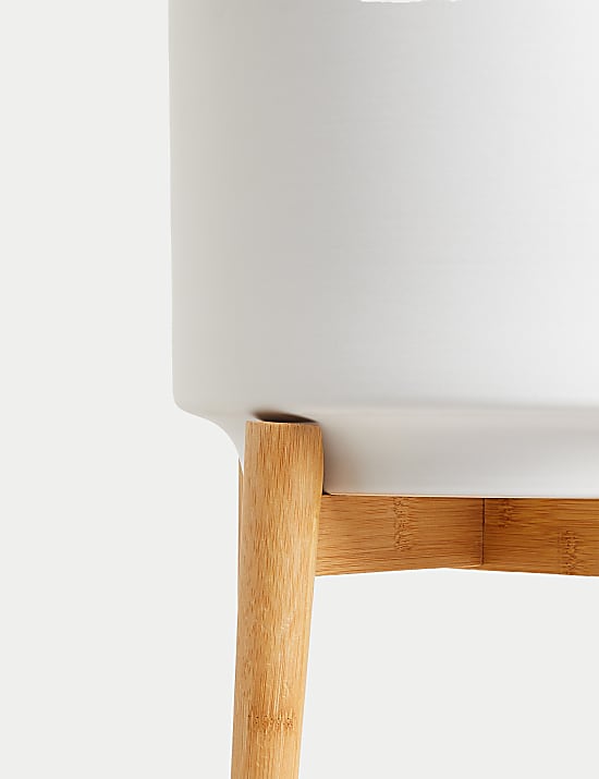 Large Ceramic Planter with Stand