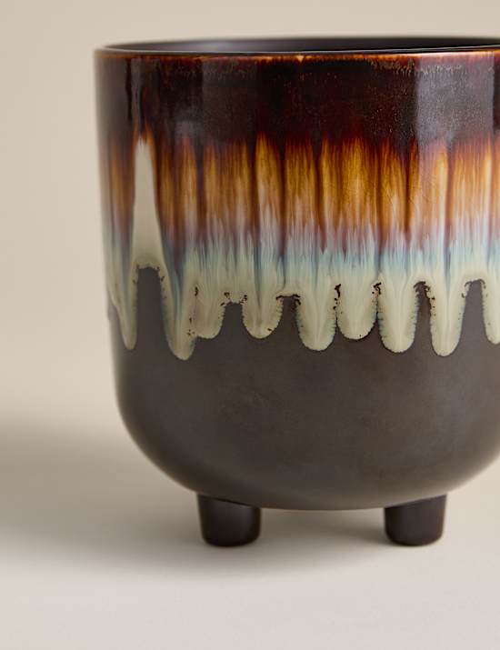 Retro Reactive Glaze Ceramic Planter