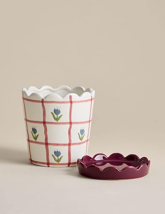 Floral Ceramic Planter