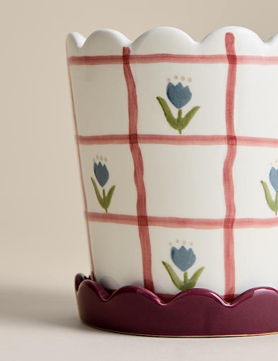 Floral Ceramic Planter