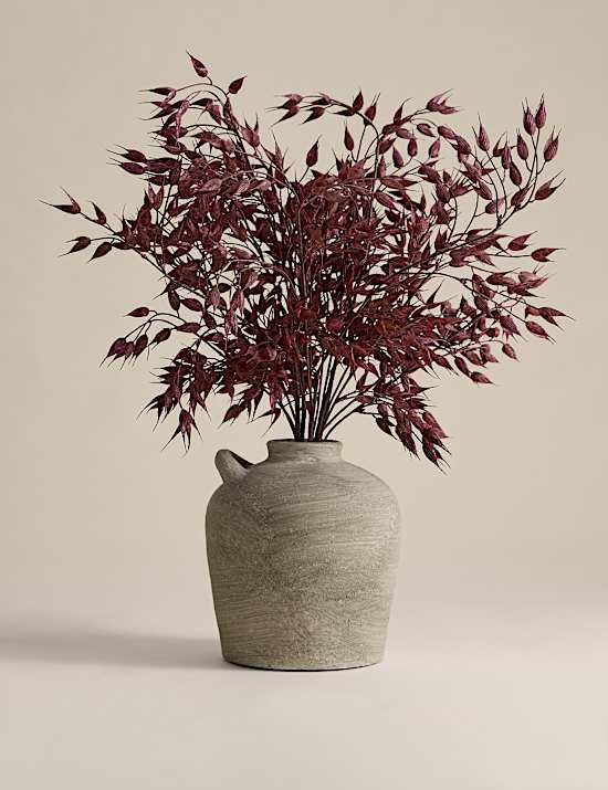 Artificial Ruscus Arrangement in Resin Pot