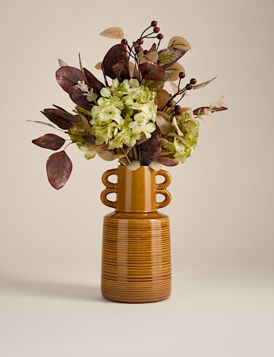 Artificial Hydrangea Arrangement in Vase