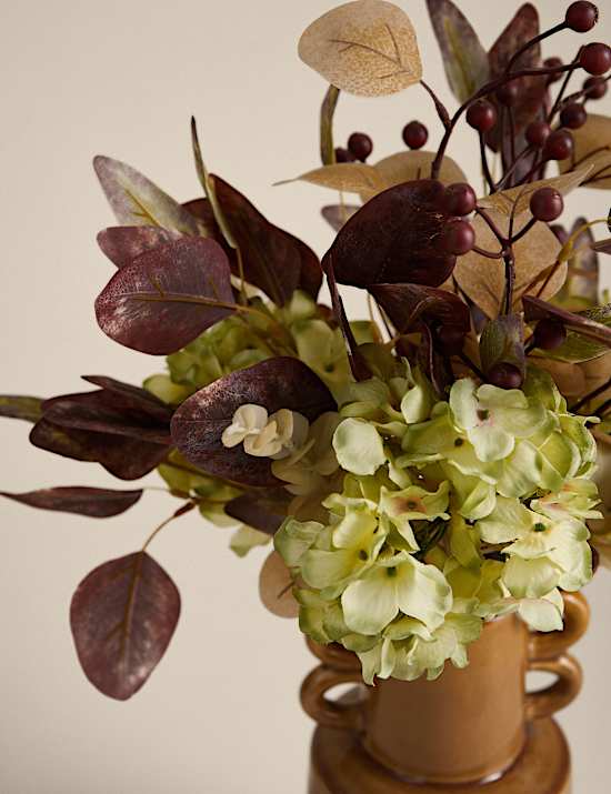 Artificial Hydrangea Arrangement in Vase