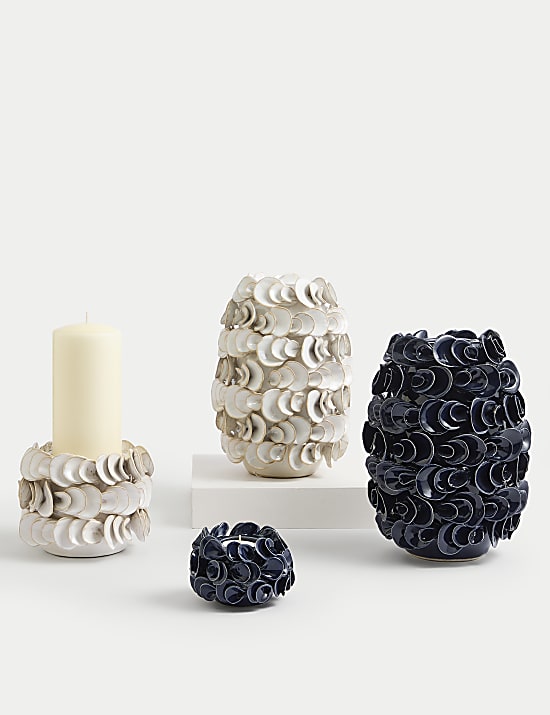 Κεραμικό βάζο με πολυεπίπεδα πέταλα