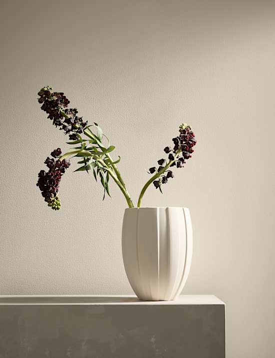 Wide Stripe Ceramic Vase