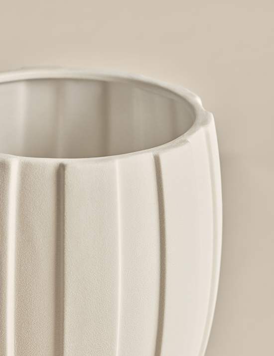 Wide Stripe Ceramic Vase
