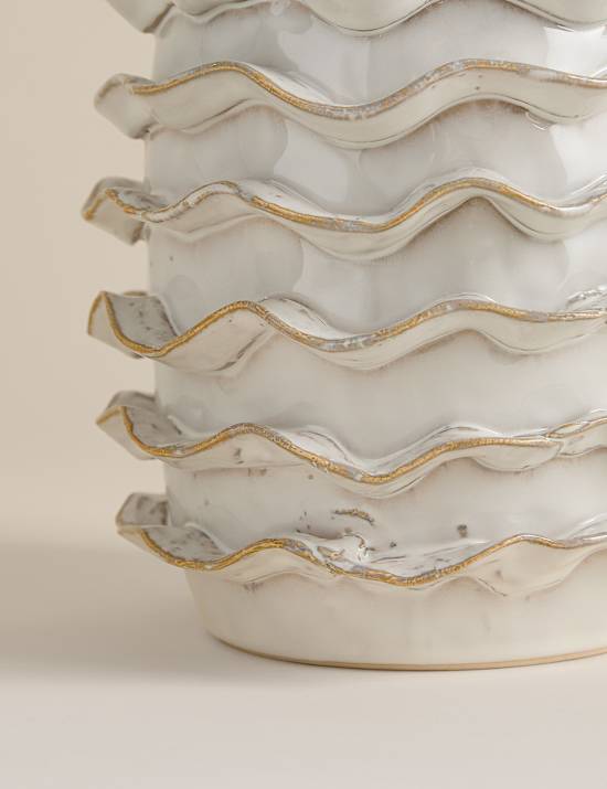 Large Frill Ceramic Vase