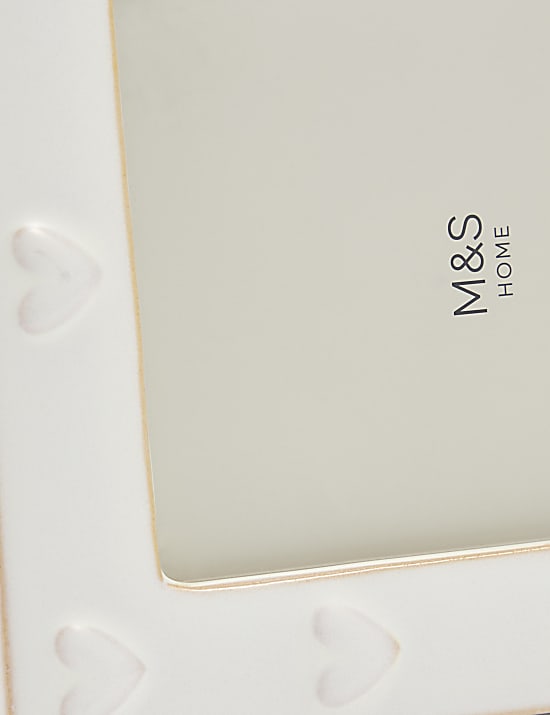 Ceramic Heart Photo Frame 4x6 Inch