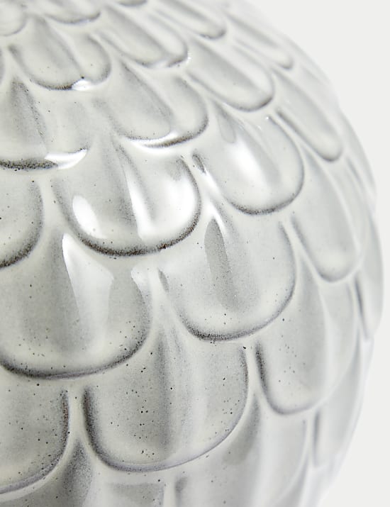 Tall Scallop Glazed Vase