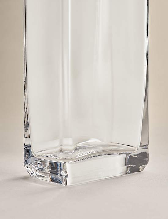 Tall Angular Glass Vase