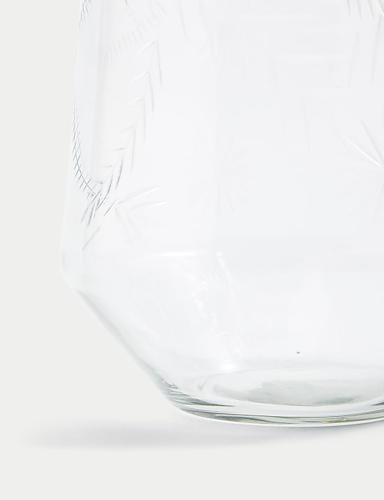 Etched Glass Vase