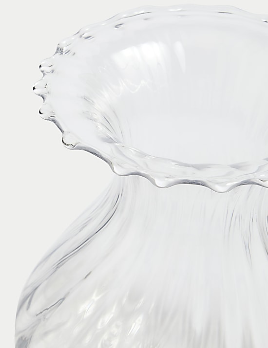 Fluted Glass Bouquet Vase