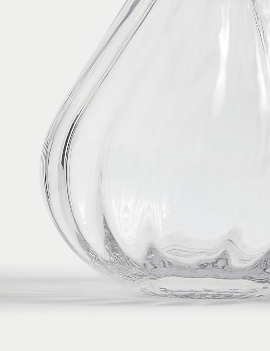 Fluted Glass Bouquet Vase