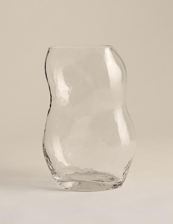 Mottled Twist Glass Vase