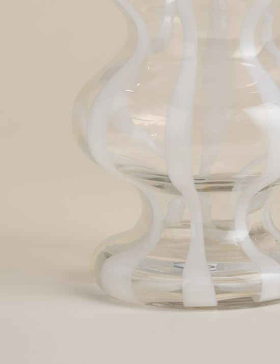 Stripe Wave Glass Vase