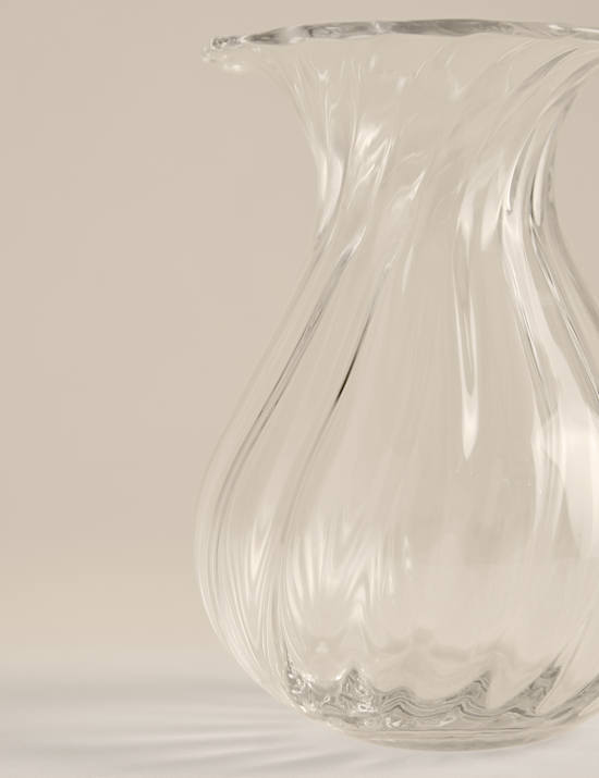 Small Fluted Glass Bouquet Vase