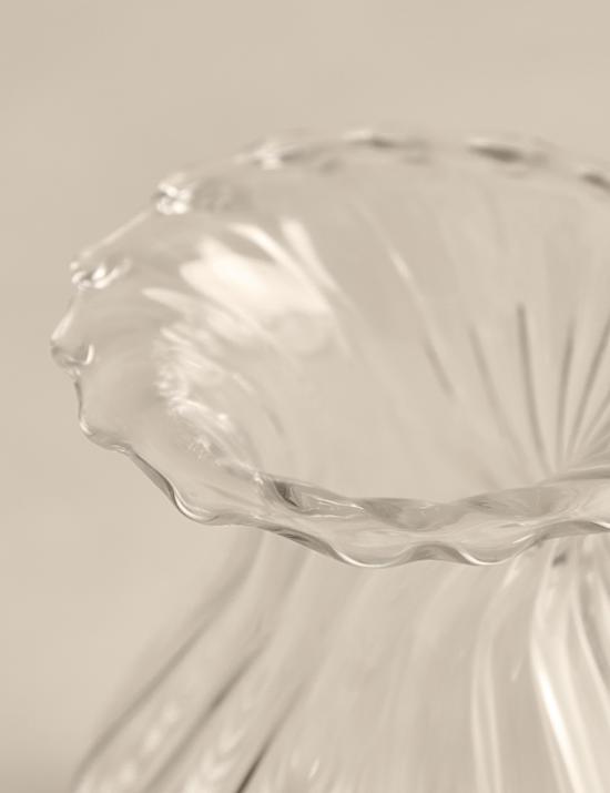 Small Fluted Glass Bouquet Vase
