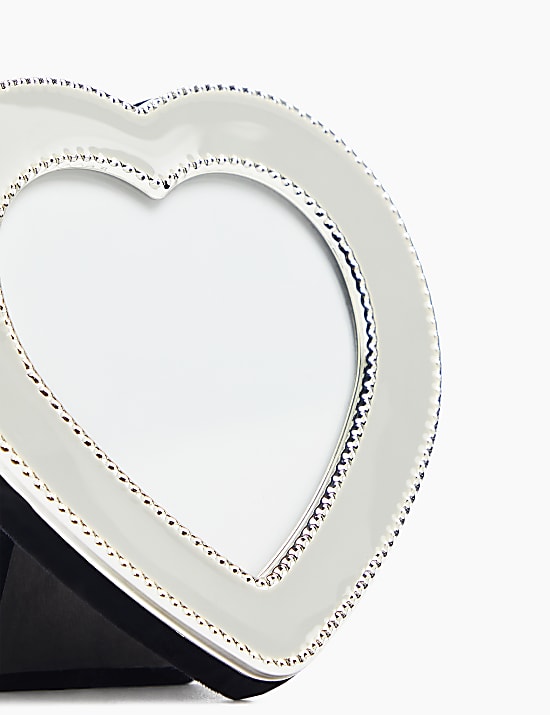 Κορνίζα Mia με καρδιά από διακοσμητικές χάντρες 7,5 X 7,5 cm