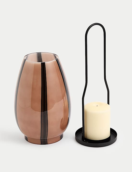 Striped Glass Lantern