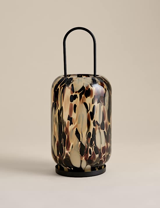 Animal Confetti Glass Lantern