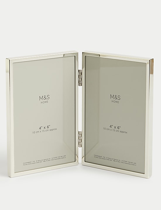Metal Double Photo Frame 4x6 Inch