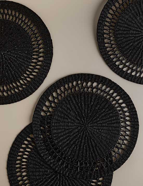 Set van 4 placemats met zeegras