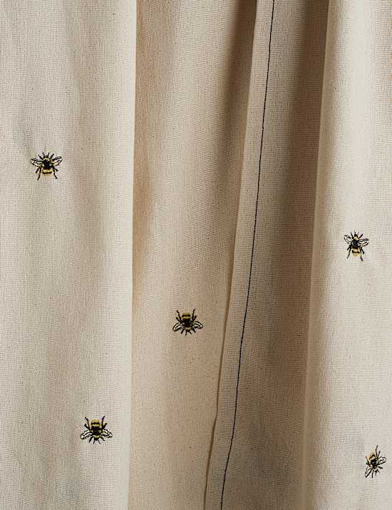 Tischdecke aus reiner Baumwolle mit Bienenstickerei